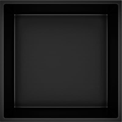H&F Inbouwnis 30x30x10 cm – Mat Zwart – Douchenis – Badkamer Wandnis