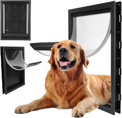 Grote Huisdieren Deur voor Honden, Afneembare Deur voor Binnen en Buiten, Eenvoudig te Installeren met Magnetische Sluiting en Duurzaam Ontwerp