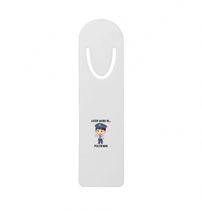 Hacebo® - Later word ik politieman metalen boekenlegger - Politie - Politieagenten - Wijkagent - stadswachter - hulpdienst Bladwijzer boekenleggers - 12.7 cm x 3.2cm