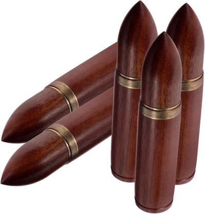 Houten Tandenstokerhouder - Mini Tandenstokerdoos - Reizen Kamperen - Draagbare Handige Opslag - 5 Stuks - Natuurlijk Hout