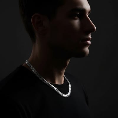 Rvs sieraden - Platte brede gourmet ketting 7mm - Zilverkleurig-55cm