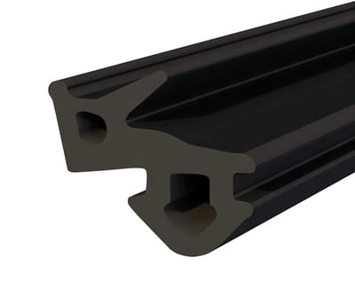 DQ-PP Raamafdichting, Zwart, 1 meter, S-1126 VEKA, PVC-ramen, Rubber afdichting Afdichtingsband, Kunststof raamafdichtingen, ALU-profielafdichting Deurafdichting