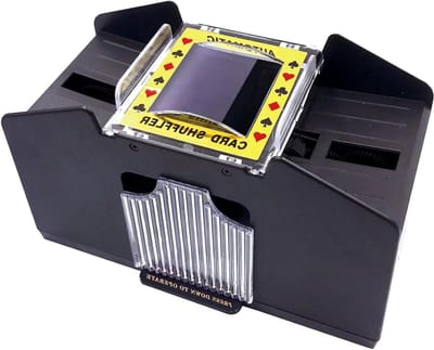 Automatische Kaartshuffler - Elektrische Kaartendealer - Kaartspellen Spelen - Snel en Eenvoudig Schudden - 1-4 Dek - Zwart