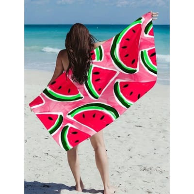1 st Watermeloen Strandlaken Zwemmen Sneldrogend en Super Absorberend Geschikt voor Strandvakantie Zwembad Zomers Cadeau voor Vrienden W40*H60(CM)