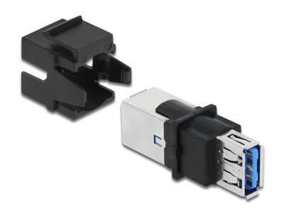 Keystone Module USB 3.0 Een vrouw naar USB 3.0 B Vrouw Black