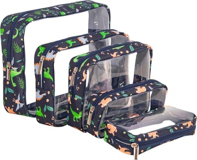5-delige Transparante Luiertas Organizer Set - Waterdichte Opbergzakken voor Reizen en Verzorging