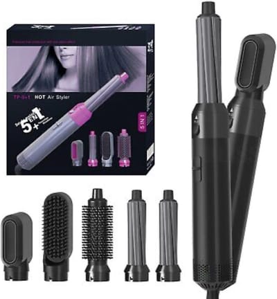 hairwrap - Krultang - 5 in 1 Multi Styler - Föhn V2 2022 editie - Föhnborstels - Hetelucht Föhn - Airstyler - Föhnborstel - Hetelucht Borstel - Krulborstel