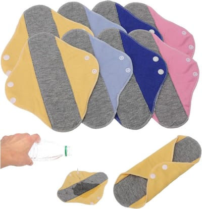 Wasbare katoenen inlegkruisjes, 8 stuks, herbruikbare pads, ademend en comfortabel, ideaal voor dagelijks gebruik en milieuvriendelijk