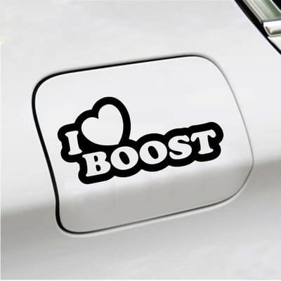 Bumpersticker - I Love Boost - 10 X 20 - Zwart