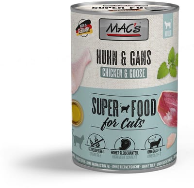 MAC's Kattenvoer Natvoer Blik - 98,7% Kip en Gans - 6 x 400g