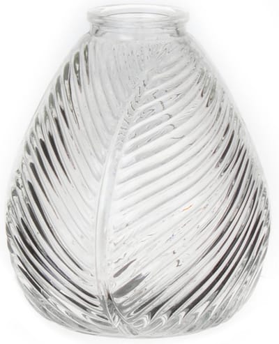 Bellatio Design Bloemenvaas - helder transparant glas - 14 x 16 cm - vaas
