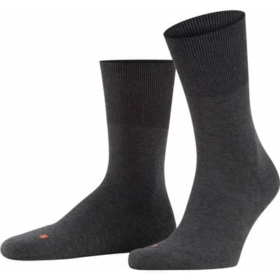 FALKE Run eenkleurig katoen functioneel materiaal sokken unisex grijs - maat 46-48
