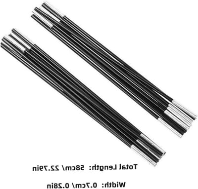 Set van 2 Vervangende Fiberglas Tentstokken voor Dubbele Tent - 3,5 m Hoogte, Sterk en Lichtgewicht voor Kamperen, Wandelen en Trekking