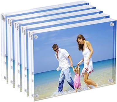 PromoHome Magnetische Acrylfotolijst Set - 5 Stuks 13x18 cm - Dubbelzijdig Transparant