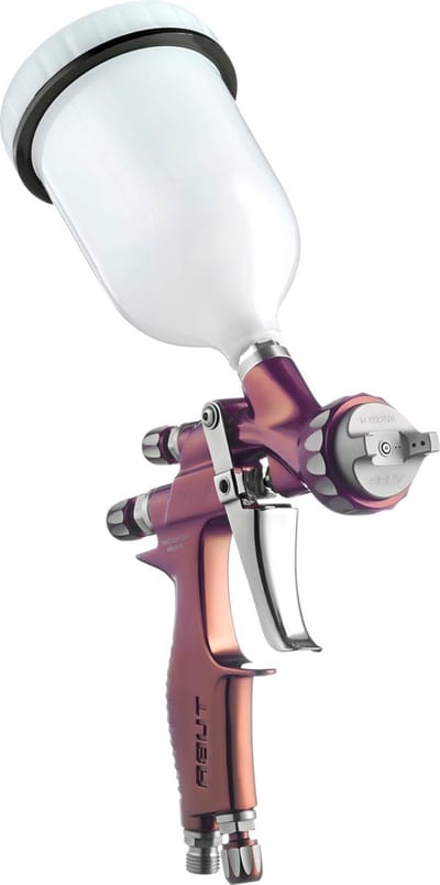 CEZET - TR 300 Premium spuitpistool HVLP cross - verfspuit met cup, kleur: bruin/rose, nozzle: 1.6 mm - pneumatisch - automotive - werkplaats