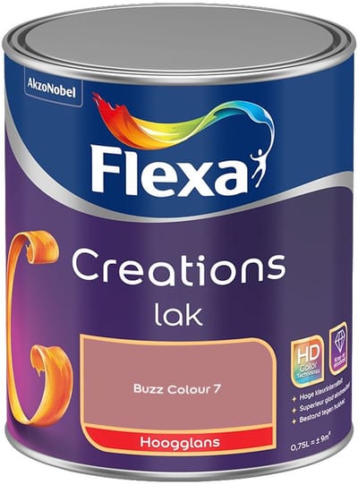 Flexa - Creations Lak Hoogglans - Buzz Colour 7 - Mengverf - 750 Ml