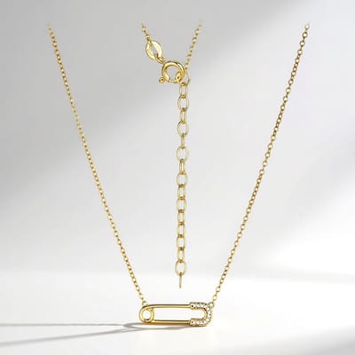 Cavill - Zilveren Halsketting 925 Sterling Zilver - 12 Nigeriaanse Zirkonen 0,03 ct Rond Slijpsel - Verstelbare Elegante Ketting 45-50 cm