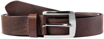 Leonardo Verrelli Leonardo Verrelli unisex riem hoogwaardig echt leer, donkerbruin, 2e keus, 90 cm - 140 cm