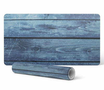 Antislip bureauonderlegger met print van vintage houten planken, 90x45 cm