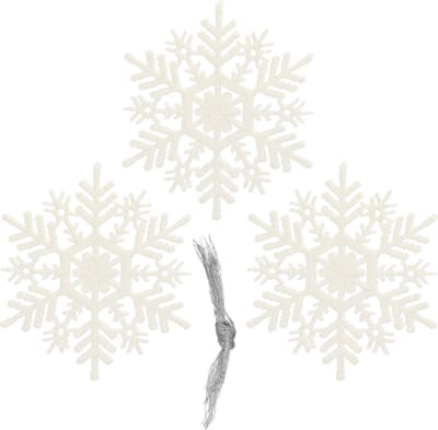 Springos Kerstversiering | Kerstdecoratie Voor Binnen | Kersthanger | Sneeuwvlok | 10 cm | 3 Stuks