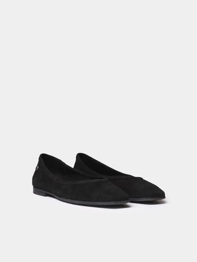 Damesballerina's in effen suède | MELISA-A