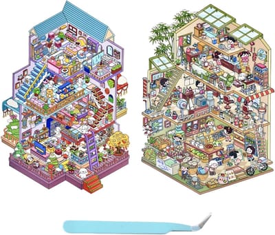 Sets van 3D stickers voor thuisdecoratie, miniatuurstickers, scene stickers en stressverlichting voor volwassenen en kinderen