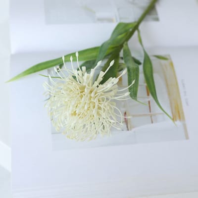 Nutan - wit - zijden bloemen - 3 stelen - onderhoudsvrij - 50 cm - kunstbloemen