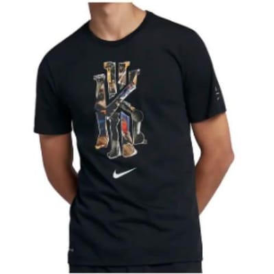 Nike Dri-FIT Kyrie CNY Alfabet Logo Print T-shirt met Korte Mouwen Heren Tops Zwart AJ1951-010 S gray