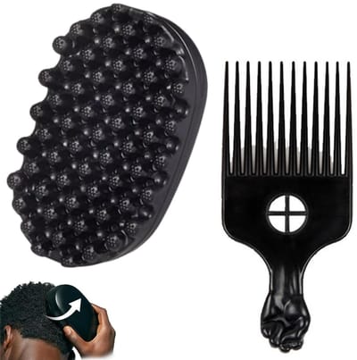 Dailygoods- Haarborstel voor Krullend Haar - Krulborstel - Haarborstel Antiklit - Stalen Naald-Vorkkam - Ergonomische Grip - Perfect voor Alle Haartypes