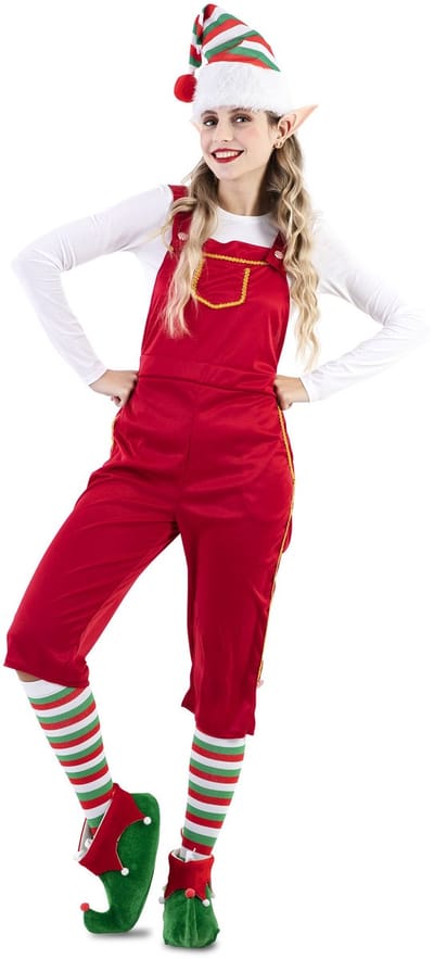 Elfen Jumpsuit Vrouw Rood - Maat S