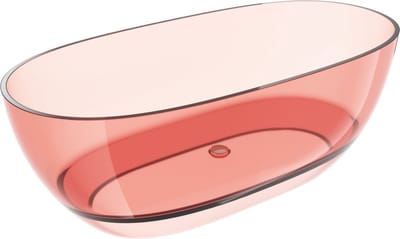 Mexen Pure coral vrijstaand bad transparant 170 x 80 , chrom stop - 58071708004