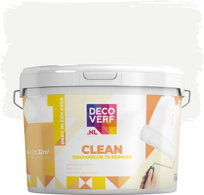 Decoverf clean muurverf wit 9003, 4L