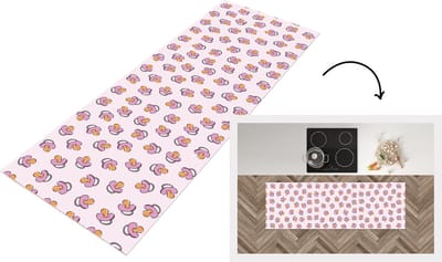 Keukenloper - Loper keuken - Speen - Patronen - Roze - 150x50 cm - Keukenloper vinyl