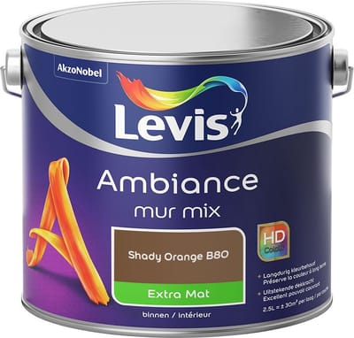 Levis - Ambiance Mur Extra Mat Mix - Shady Orange B80 - Mengverf - 2,5 L