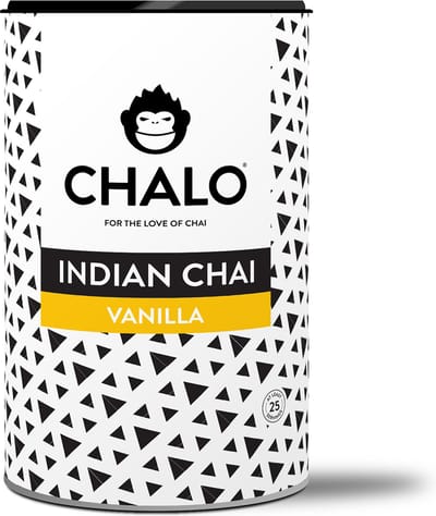CHALO Vanilla Chai Latte - Indische Vegan Chai - Zwarte Assam thee - 25 porties/ 300GR