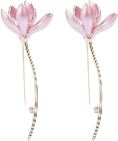 Bloemen Broches - Sieraden Pins - Feestelijke Decoratie - Lotus Bloemen Design - 5.5 x 2 cm - Roze