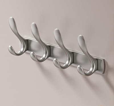 Inovra Plus - Deurhaak Jas Badkamer Handdoekhaken Wandmontage - Zwaar Belastbaar - RVS Gewaadrek - Slaapkamer Keuken Wandhouder - Grijs - Set van 4