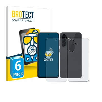 BROTECT - Screenprotector voor Samsung Galaxy A36 5G Enterprise Edition (Voor+Achter) - Folie Beschermfolie matte 6 Stuks