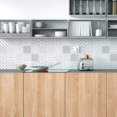 Zelfklevende muurtegelstickers voor keuken en badkamer - 15 Scandinavische tegelstickers van TANYKA - 15 stickers, 10x10 cm
