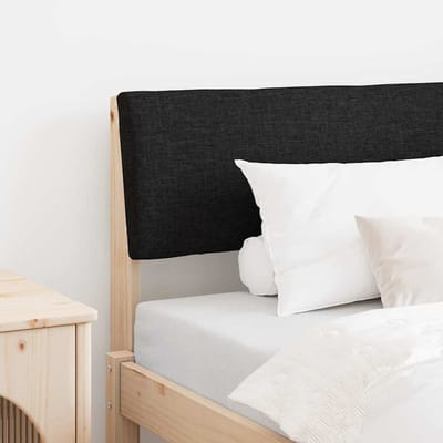 vidaXL - Gestoffeerd - hoofdbord - Zwart - 100 - cm - Massief - grenenhout