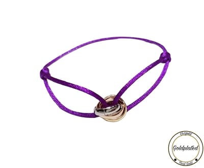 Soraro Tricolor Armband | Paars | Goldplated | Soraro Armbanden | Cadeau voor haar | Verjaardag vrouw | Vaderdag | Vaderdag Cadeau | Kerstcadeau | Black Friday