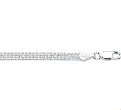 Armband Dubbel Gourmette 4,3 Mm Zilver Wit