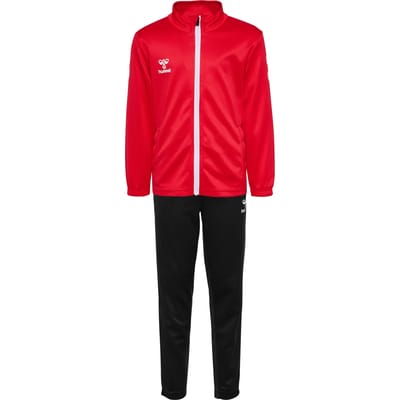 Hummel kinderen trainingspak met rits en logodetails.