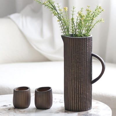 Wabi-sabi Stijl Theepot en Vaas Bed & Breakfast Tearoom Kunst Meubilair Tentoonstellingshal Verkoopkantoor Receptie High-end Theekopjes en Bloemenvaasjes Meubilair white