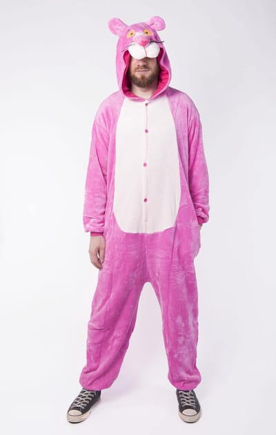 Onesie Pink Panther pak kind roze - maat 146-152 - panter jumpsuit pyjama