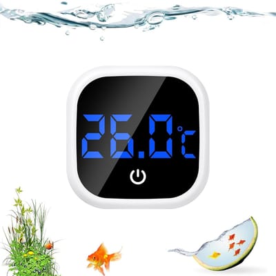 Digitale Mini Aquarium Thermometer met LED Display – Nauwkeurige Temperatuurmeting voor Zoetwater en Zoutwater