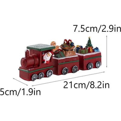 Kerstman Kerst Kleine Trein Ornamenten Huis Bureau Raam Hars Ambacht Kerst Decoratie brown