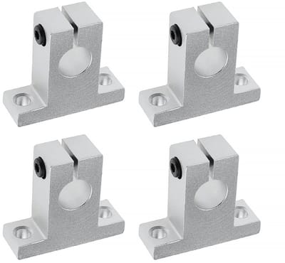 Allecto - SK20 lineaire ashouder - componenten - Zilver - Kogelgeleiders - Perfect voor 3D-printers en meerassige machines