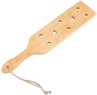 BRENZOOS - Beukenhouten peddel - Lichtgewicht bamboe - Houten peddel voor kamperen - 33,6 x 7,2 cm - Geschikt voor studentenclubs - BurlyWood