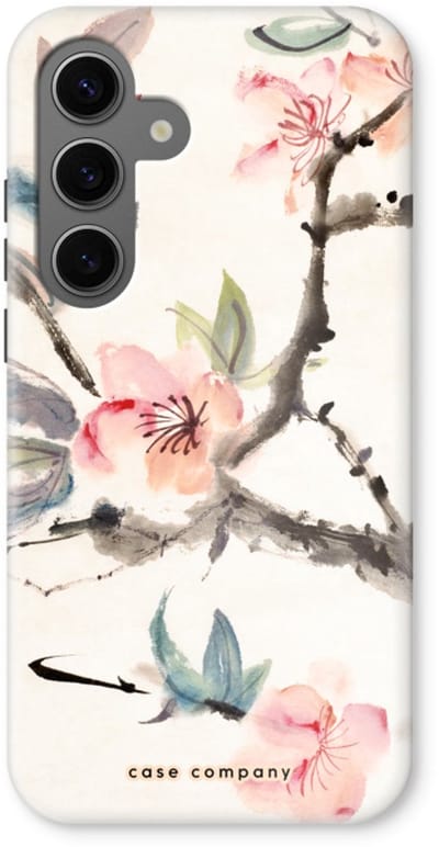 Case Company® - Hoesje geschikt voor Samsung Galaxy S24 hoesje - Japanse bloemen - Tough Case - Maximale Bescherming alle Kanten en Schermrand